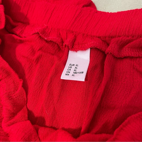 Red Flowy Ruffled Skirt - Picture 4 of 4